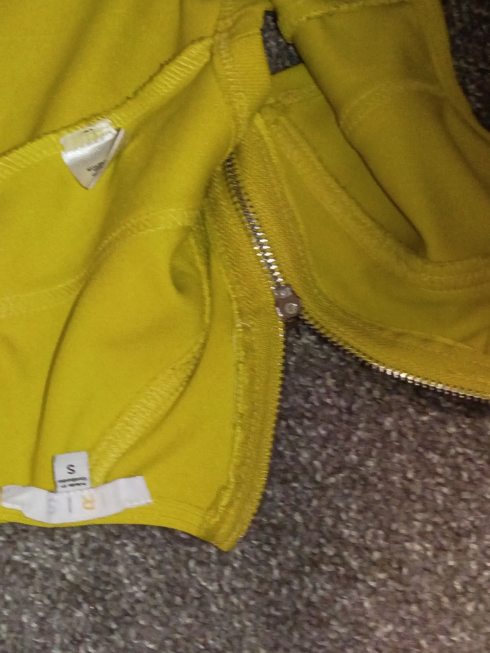 Yellow Zip-Up Sweatshirt Jacket